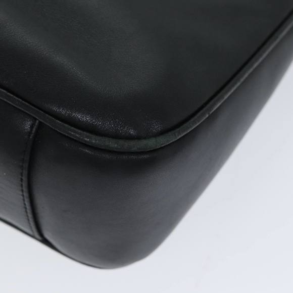 GUCCI Bamboo Hand Bag Leather 2way Black 001 1638 Auth 79644 - Picture 9 of 16